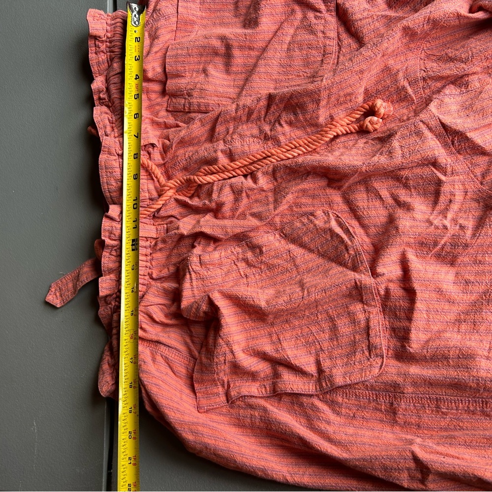 Free People Coral Pink Wide Leg Drawstring Pants - Picture 4 of 9